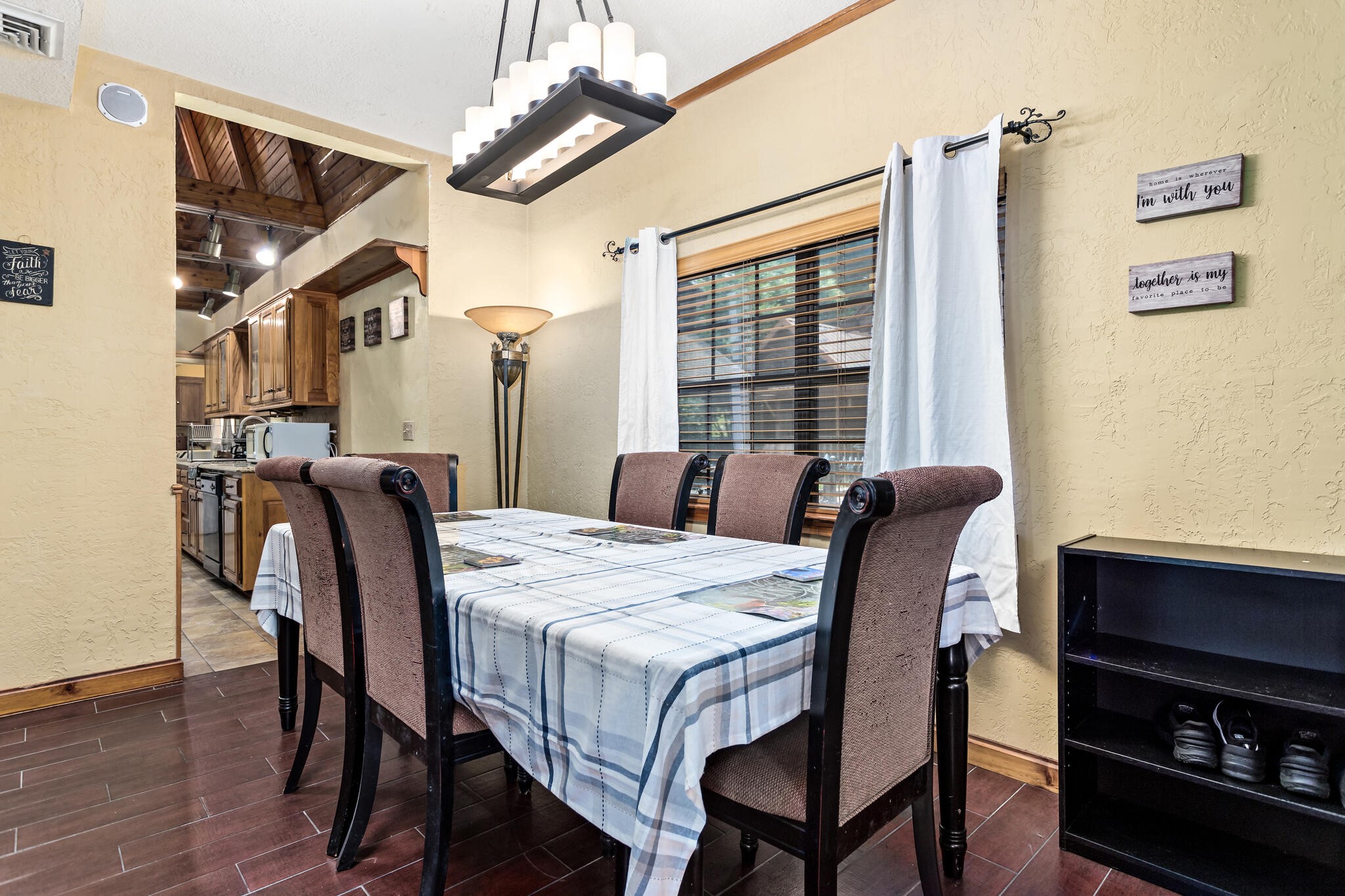 134 Sherwood Trail Silsbee, TX 77656 - Photo 13 of 41 a view of a dining room with furniture and a window