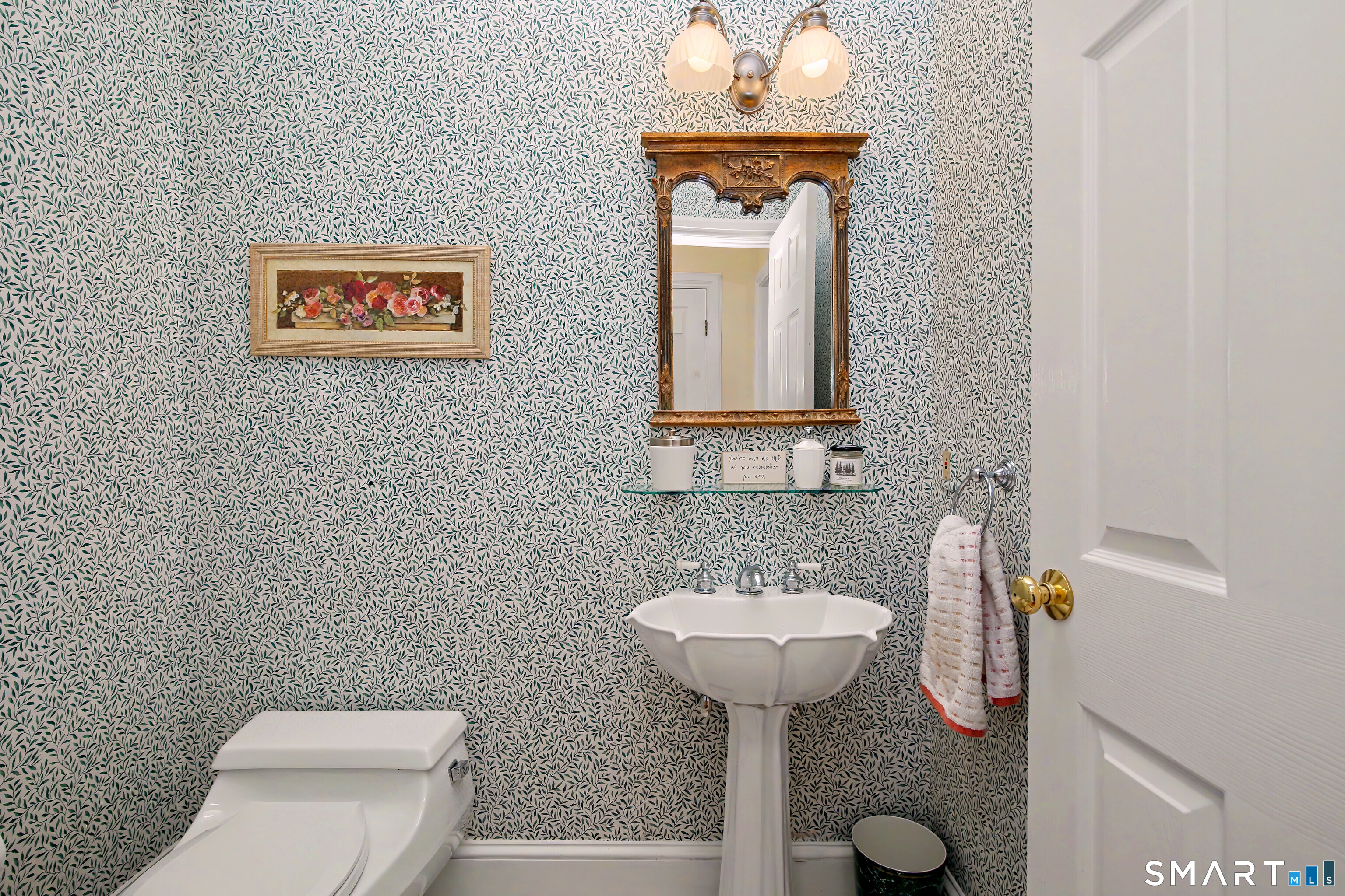 7 Jeremiah Sanford Road Redding, CT 06896 - Photo 25 of 40 Powder room off hall into kitchen