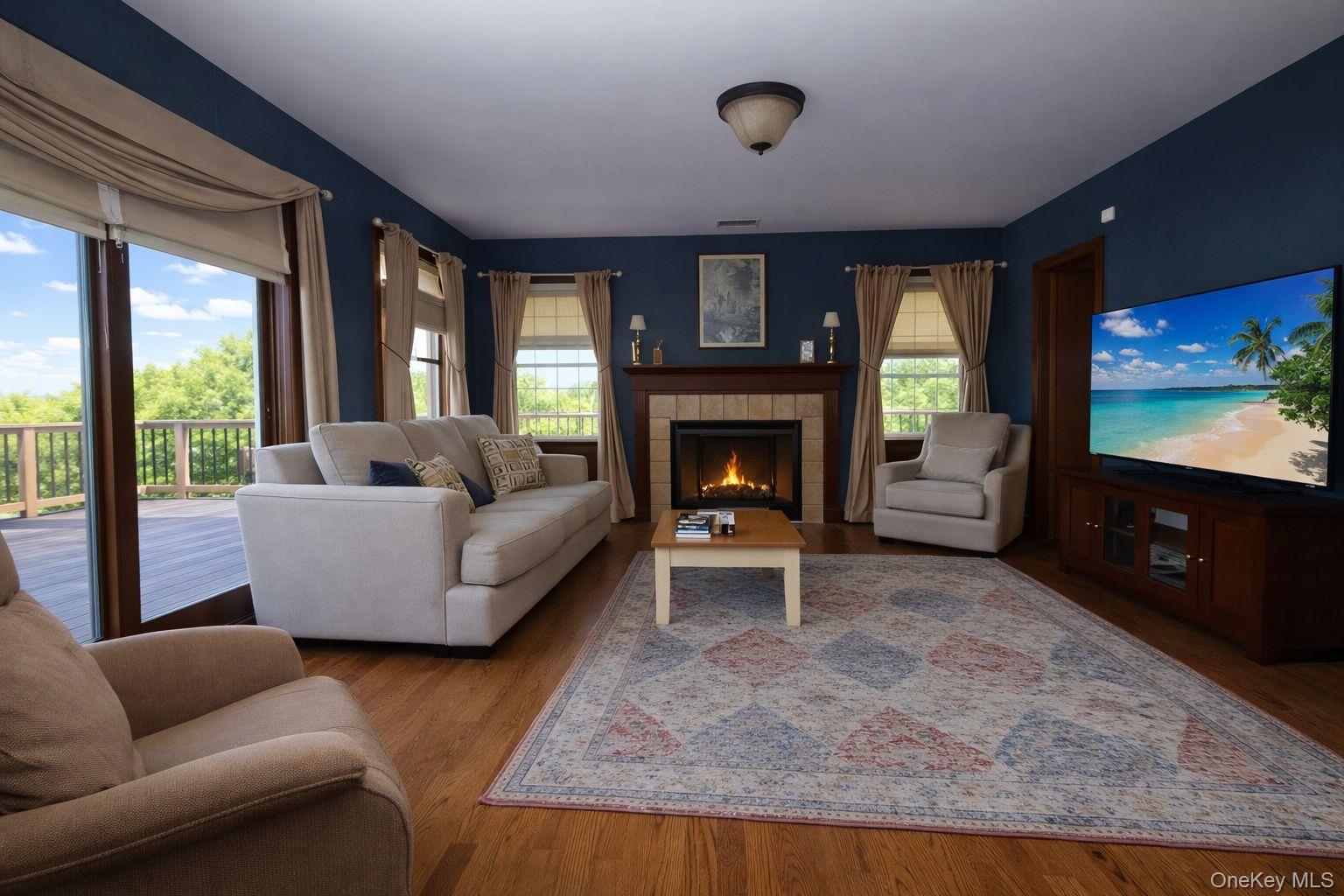 90 South Middletown Road Pearl River, NY 10965 - Photo 11 of 47 a living room with furniture and a fireplace