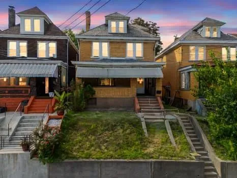 a front view of a house