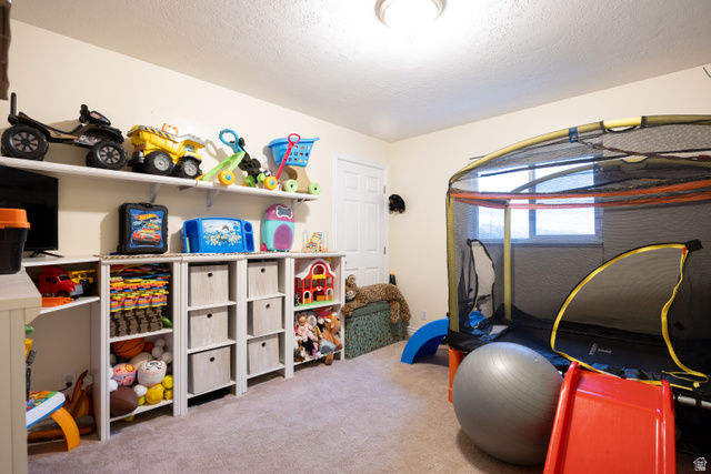 1981 South Main Street Lewiston, UT 84320 - Photo 10 of 47 Playroom with carpet flooring and a textured ceiling