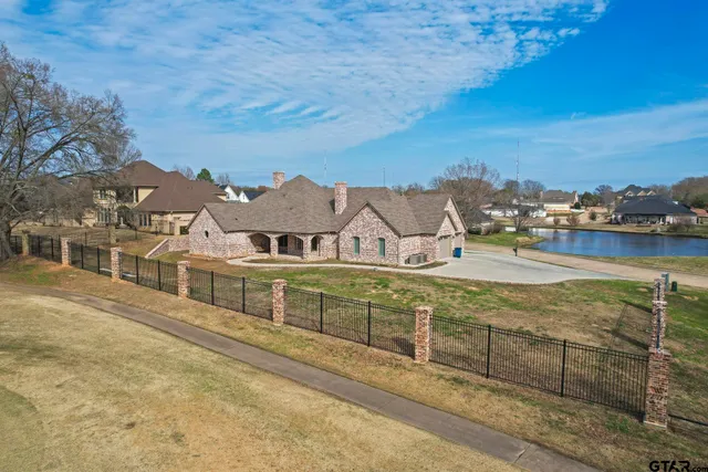 a view of a city with lawn chairs