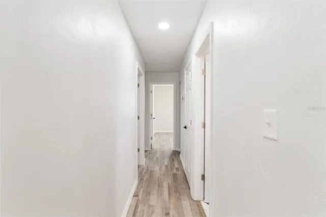 a view of hallway with stairs