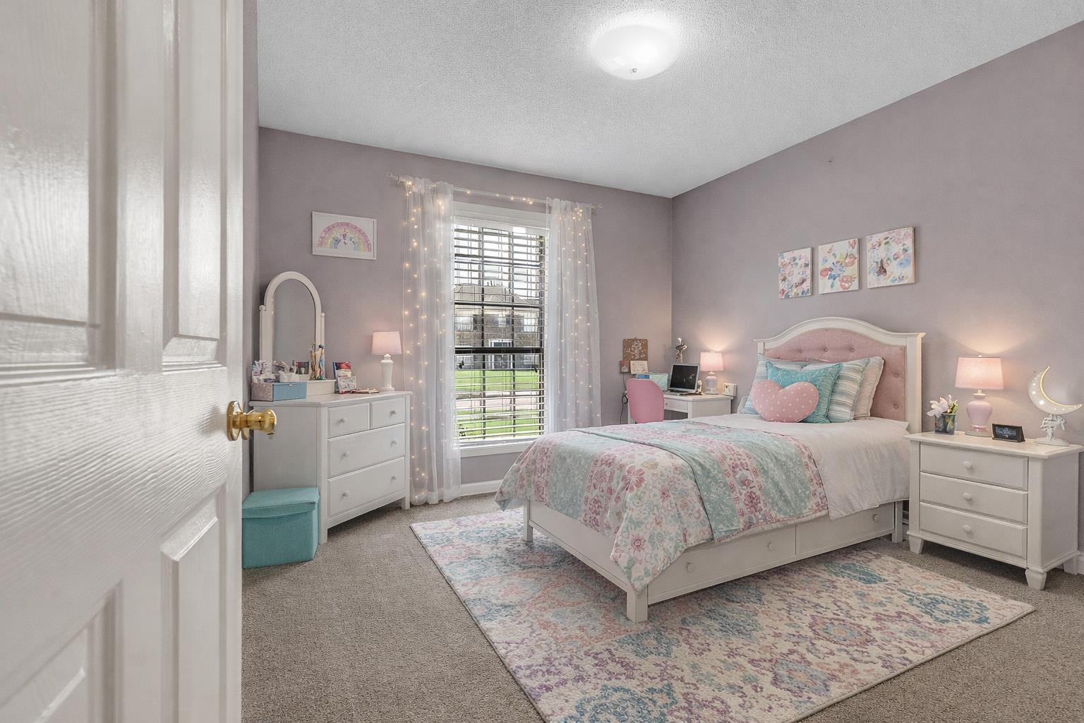 6512 Birch Mill Road Bartlett, TN 38135 - Photo 20 of 25 Bedroom with light colored carpet and a textured ceiling