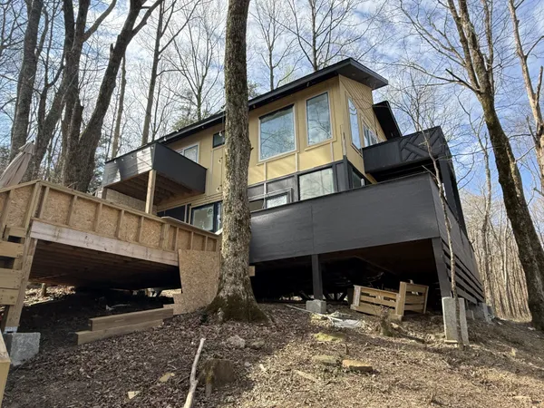 a view of a house with a patio