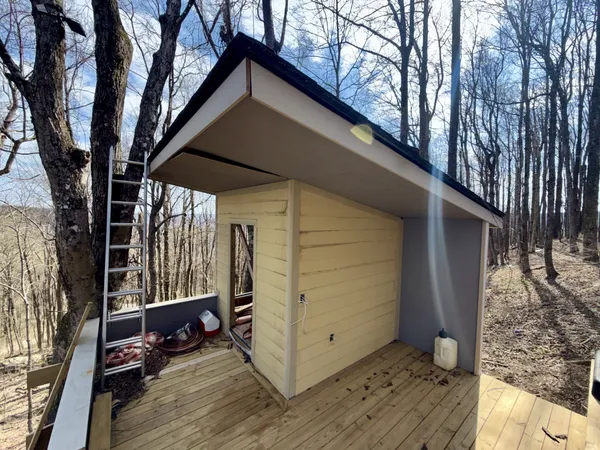 a view of outdoor space and deck
