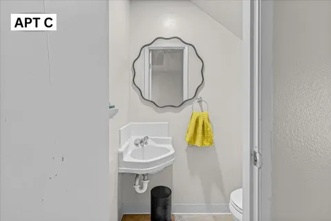 a kitchen with a stove and a microwave