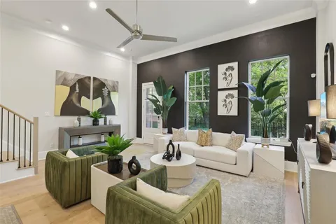 an empty room with closet area