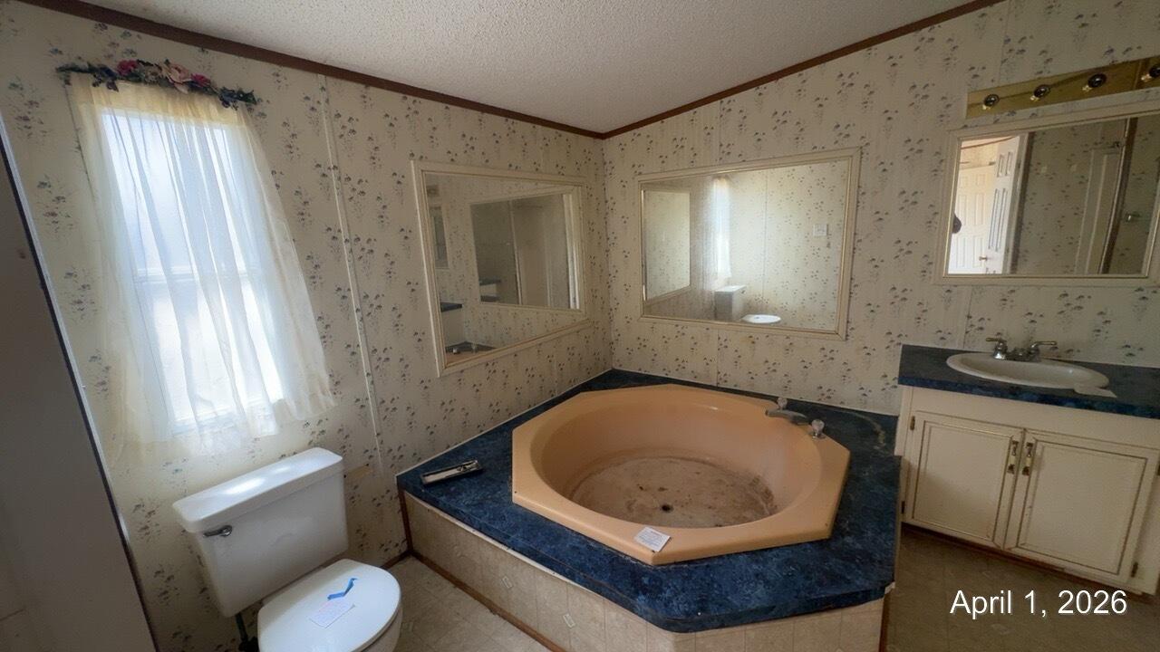 108 Cherokee Lane Thaxton, VA 24174 - Photo 7 of 15 a bathroom with a tub a sink and a mirror