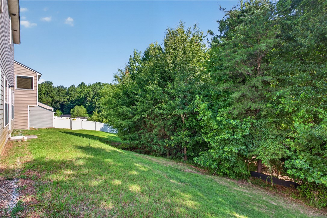 1081 Edenbrooke Circle Anderson, SC 29621 - Photo 45 of 46 A verdant backyard offers a private natural screen of mature trees and a neatly fenced boundary.