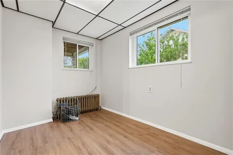 an empty room with a window