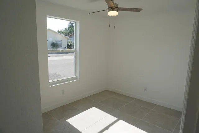 an empty room with a window