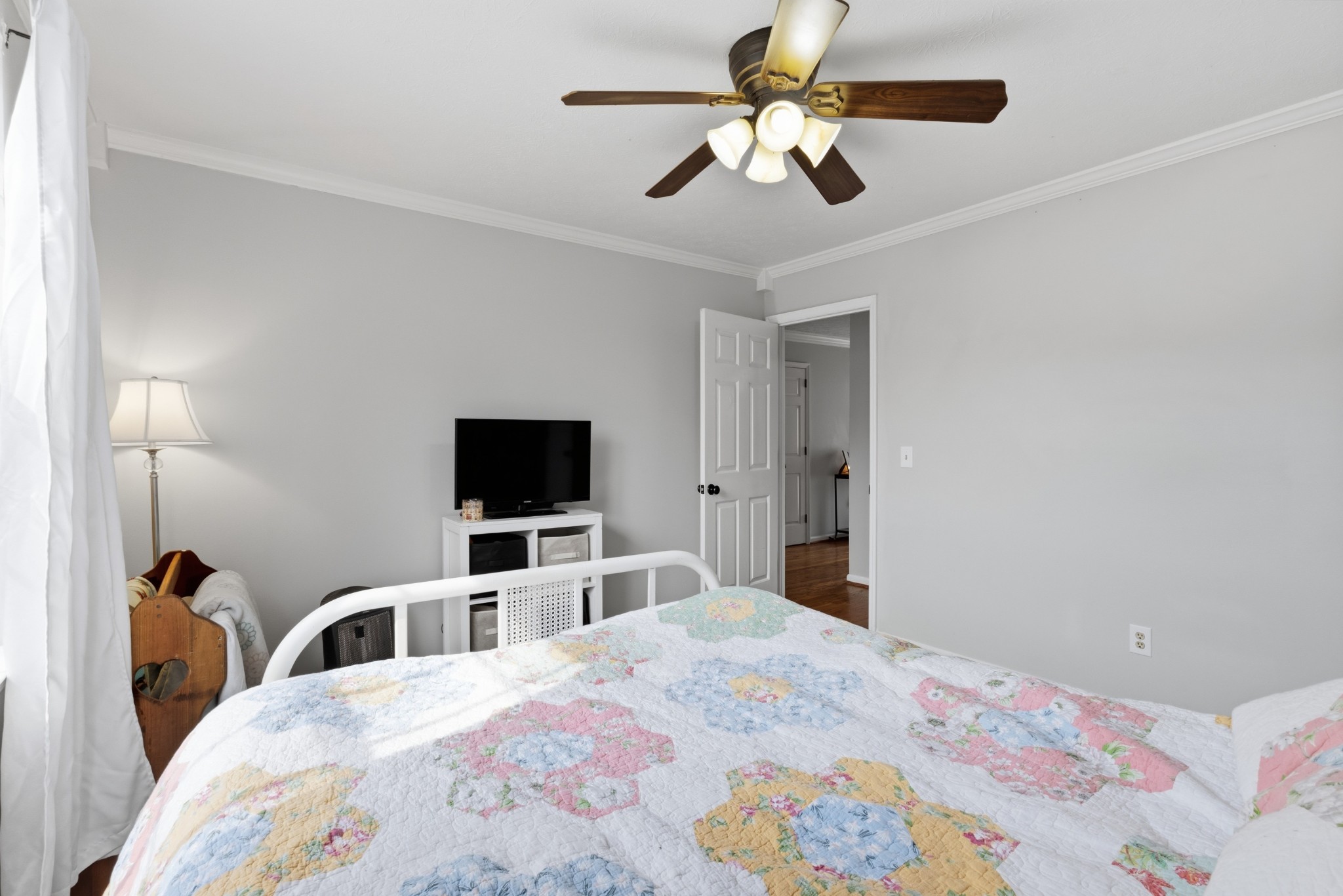 120 River Bend Road Hendersonville, TN 37075 - Photo 8 of 26 a bedroom with a bed and a flat tv screen on dresser