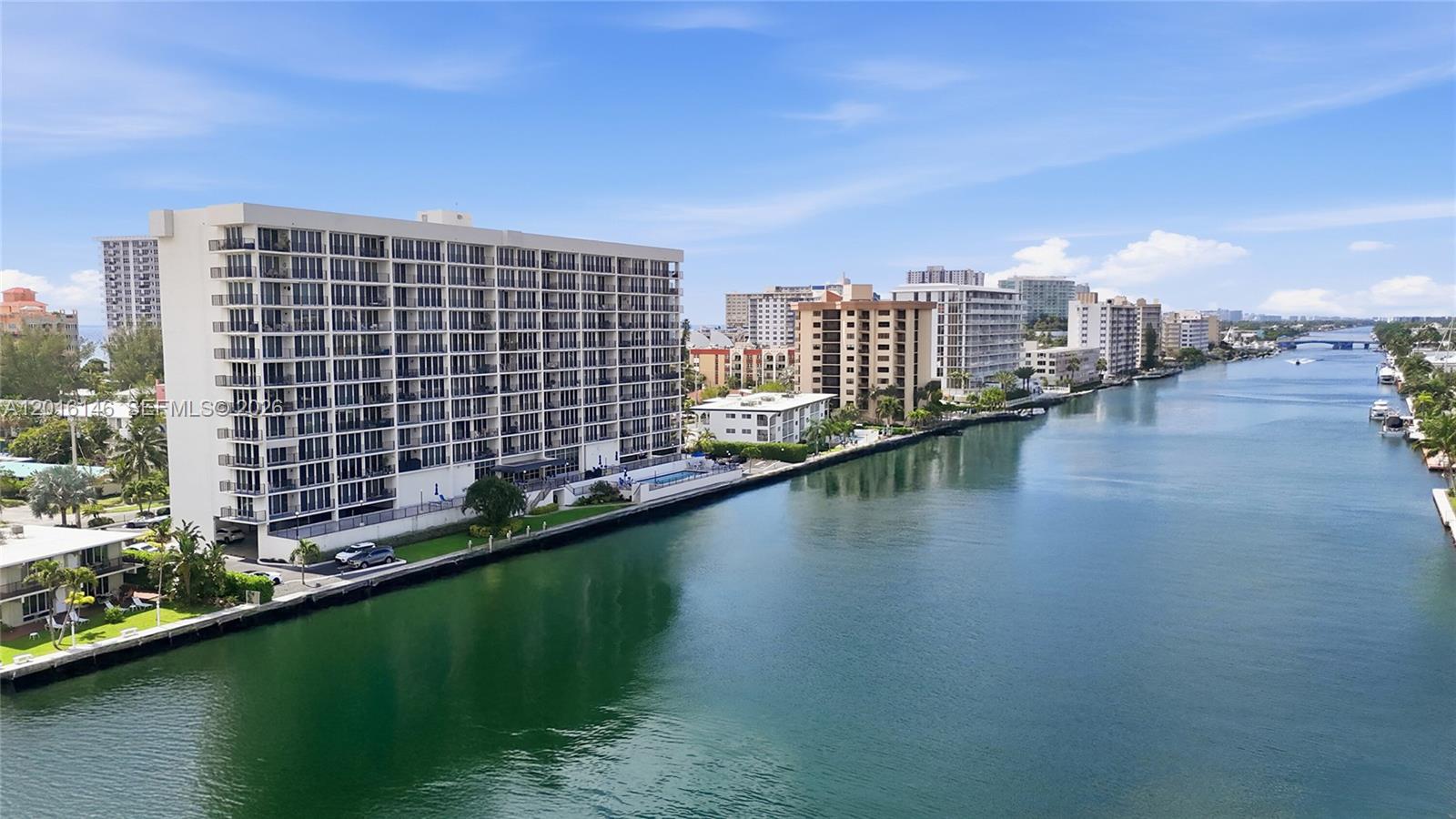 521 North Riverside Drive, Unit 606 Pompano Beach, FL 33062 - Photo 42 of 50 a view of a city with a tall buildings