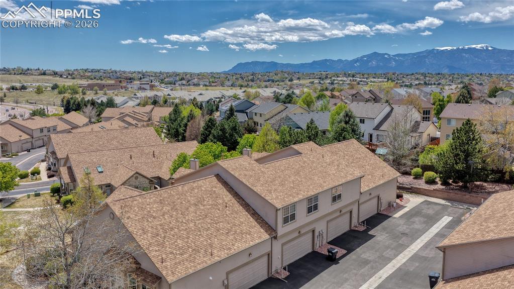 4601 Rowell Point Colorado Springs, CO 80923 - Photo 43 of 48 From above, you can appreciate the spacious footprint of this end-unit townhome and its two-car attached garage