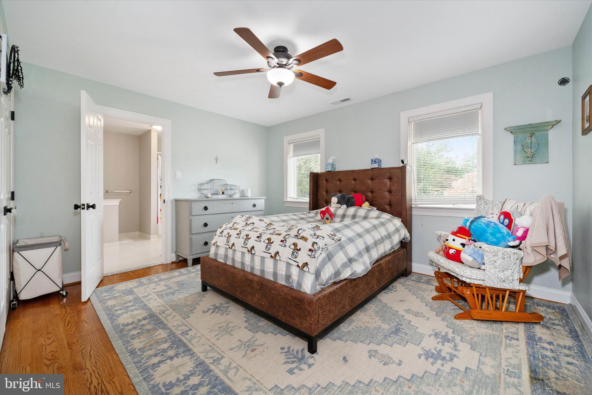 1540 Fairville Road Chadds Ford, PA 19317 - Photo 40 of 86 a bedroom with a bed and wooden floor