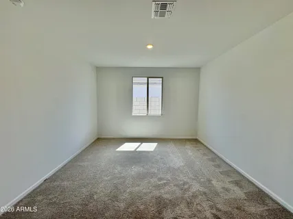an empty room with a window