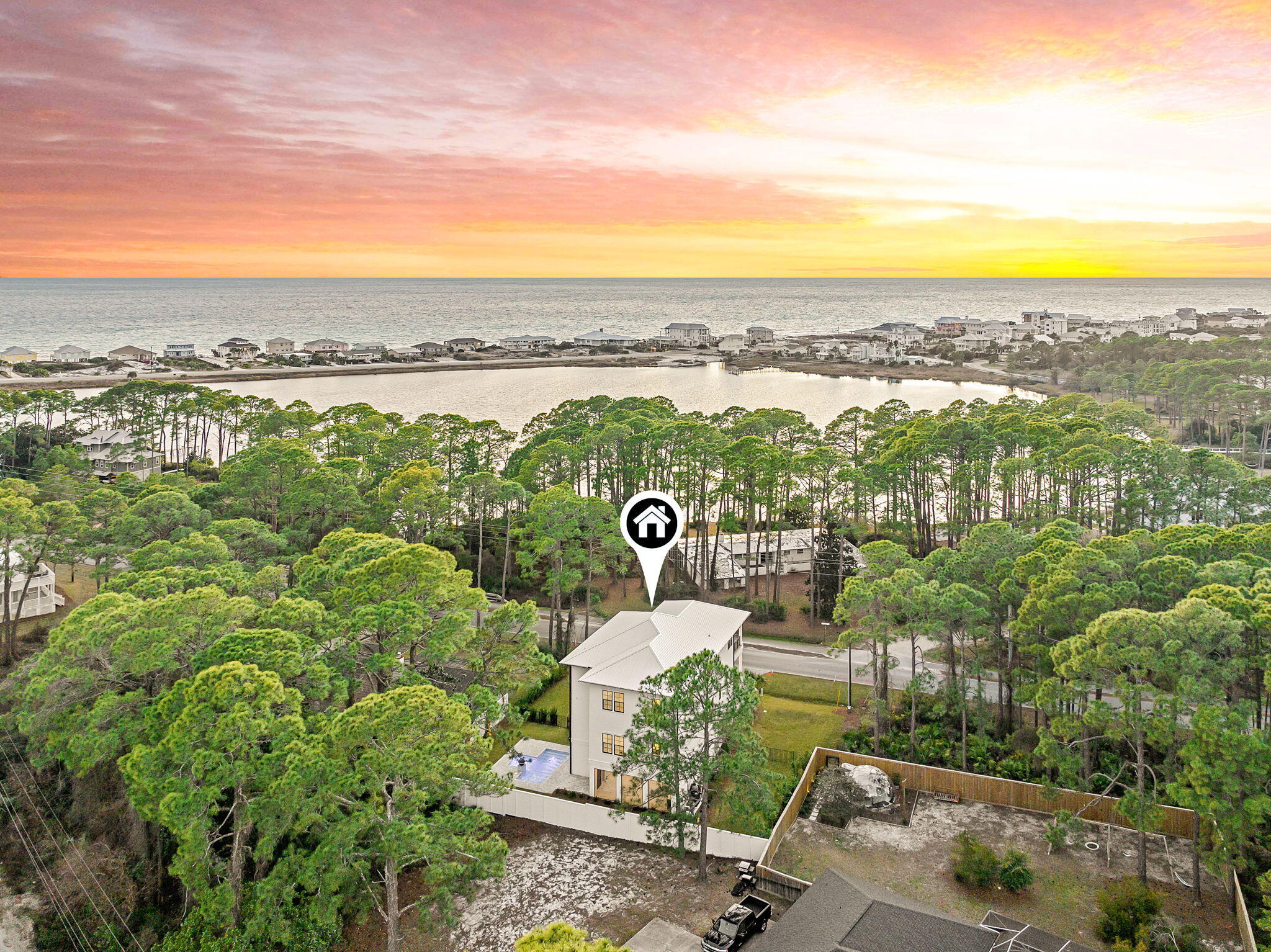 588 Allen Loop Drive Santa Rosa Beach, FL 32459 - Photo 3 of 17 Image #3 | Aerial view of home location