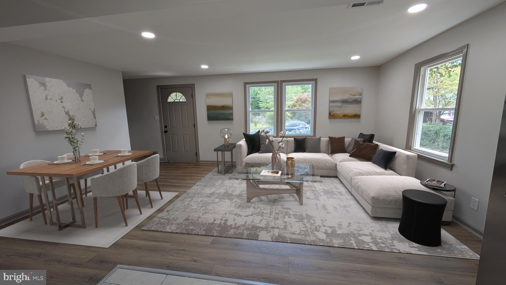 2834 Bolling Road Falls Church, VA 22042 - Photo 3 of 22 Virtual staged Dining room/living room