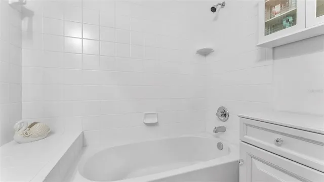 a bathroom with a tub