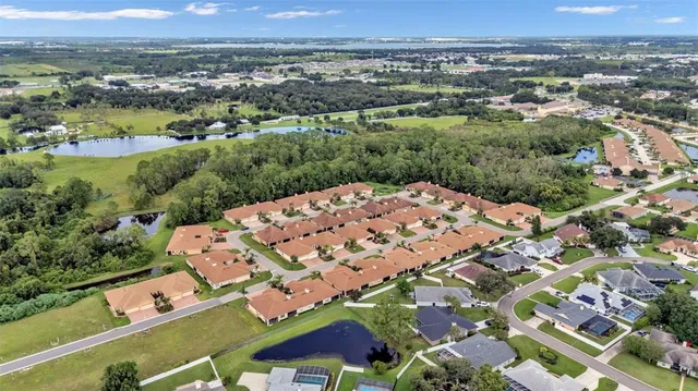 an aerial view of multiple house