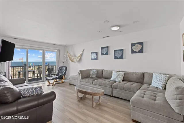 a living room with furniture and a couch