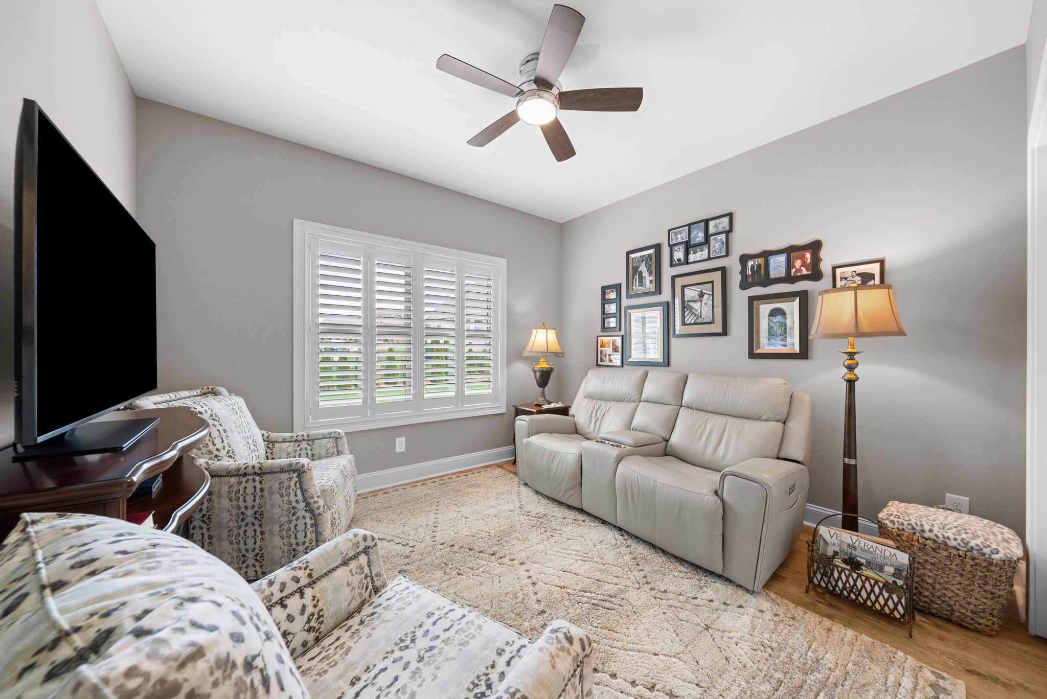 1457 Collins View Way Clarksville, TN 37043 - Photo 22 of 48 a bedroom with a bed furniture and a flat screen tv