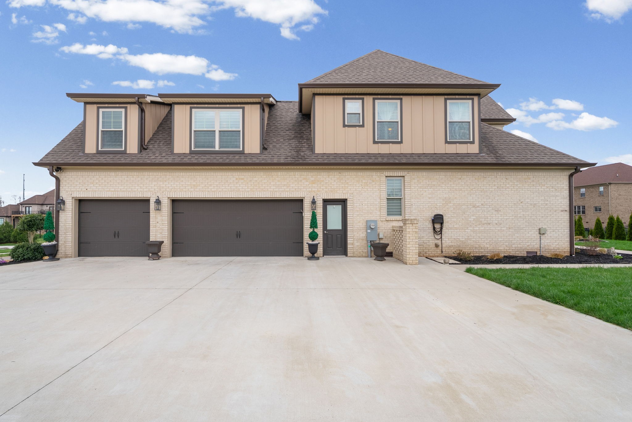 1457 Collins View Way Clarksville, TN 37043 - Photo 33 of 48 a front view of a house with a yard and garage