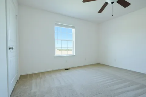 an empty room with a window