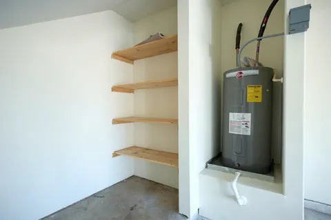 a view of a backyard with a garden