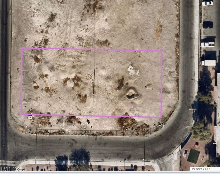 Mcknight Street Las Vegas, NV 89101 - Photo 17 of 17 Aerial map of property and surrounding area with property parcel outlined
