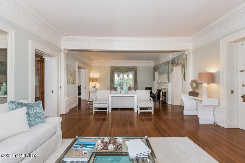 432 Field Point Road Greenwich, CT 06830 - Photo 9 of 56 a living room with furniture and a wooden floor