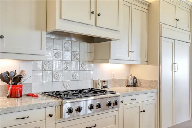 a view of a building with outdoor seating