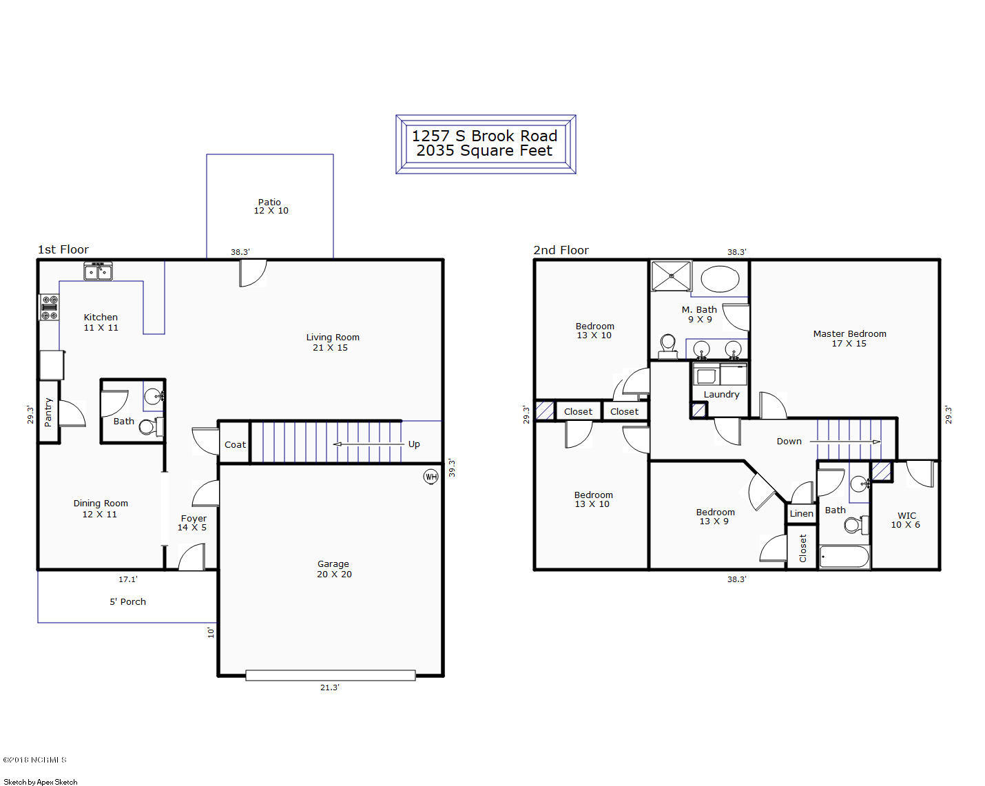 1257 South Brook Road Winnabow, NC 28479 - Photo 24 of 24 Floor Plan