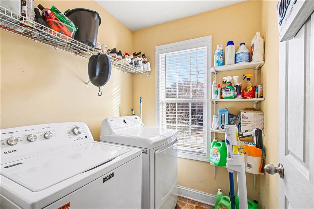 70 Feldspar Drive Jefferson, GA 30549 - Photo 11 of 22 a utility room with dryer and washer