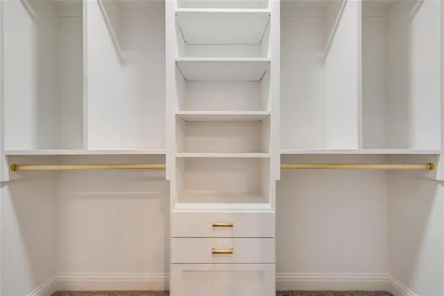 a close view of closet