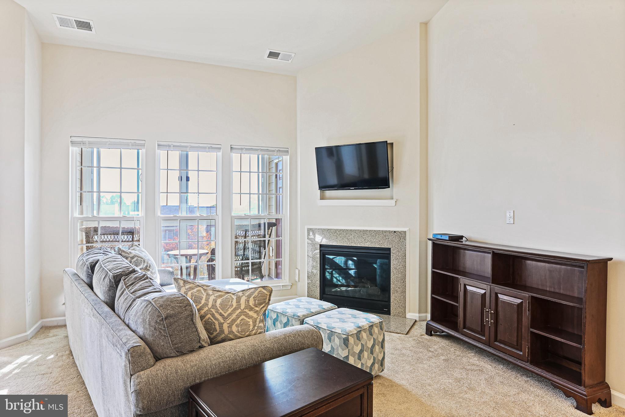 8420 Ice Crystal Drive, Unit P Laurel, MD 20723 - Photo 8 of 32 Living room with gas fireplace