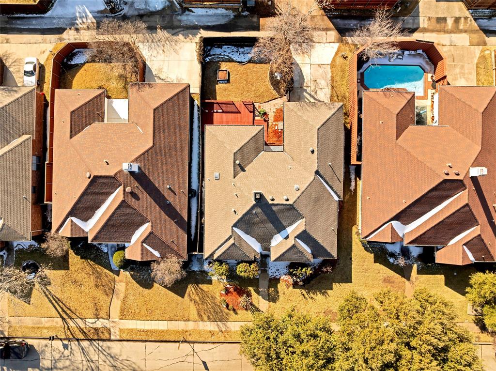 710 Cimarron Trail Irving, TX 75063 - Photo 38 of 39 an aerial view of a house with a swimming pool