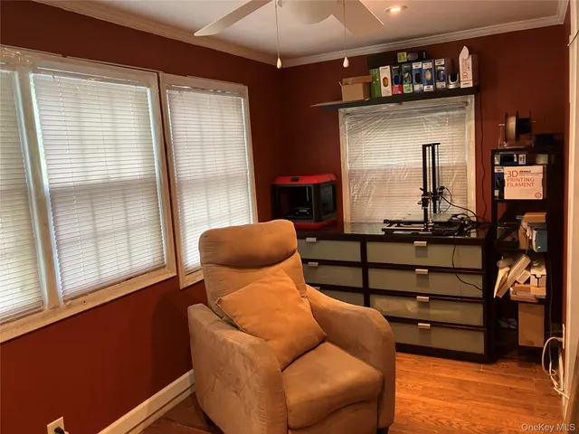 a room with furniture and a window