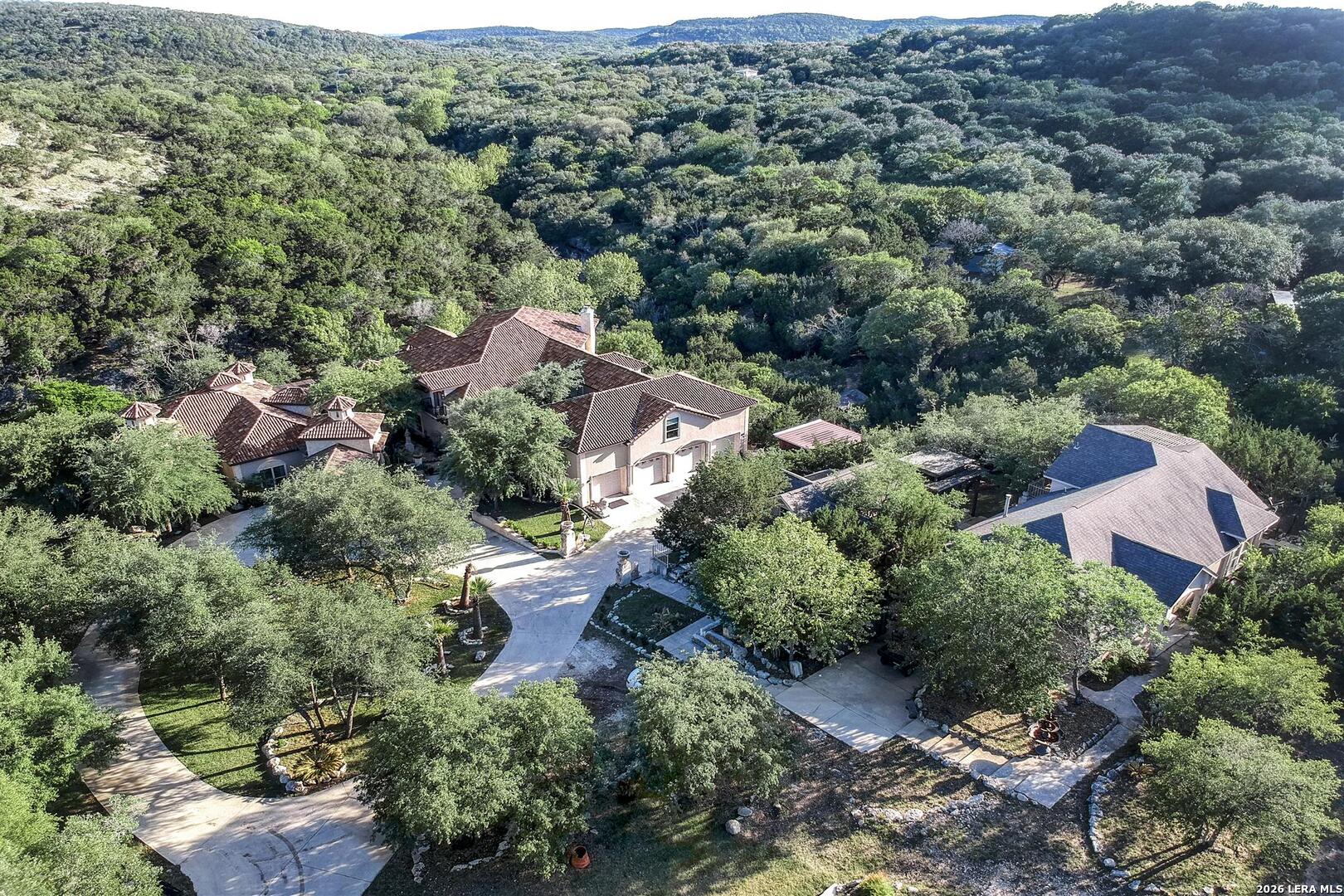 an aerial view of multiple house