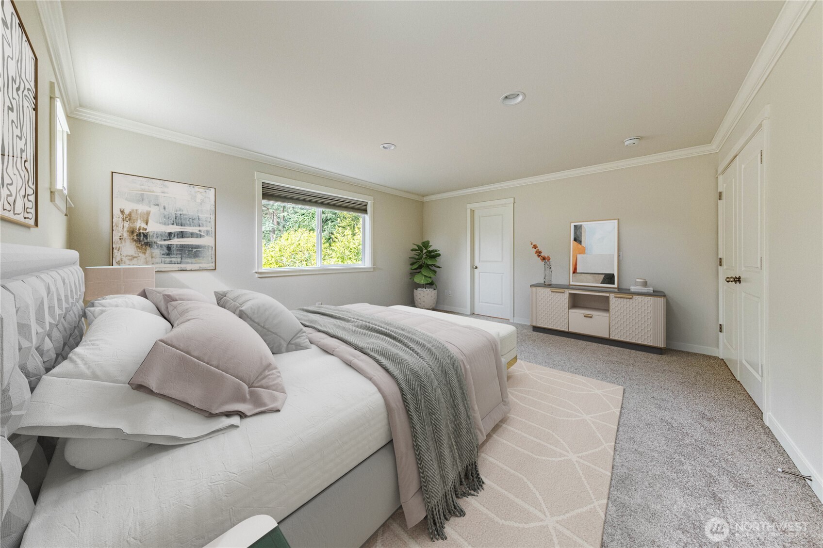 21914 78th Place West Edmonds, WA 98026 - Photo 15 of 39 a spacious bedroom with a bed and window