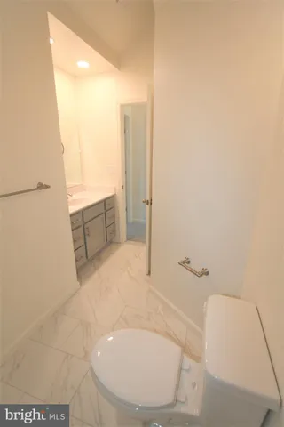 view of a bathroom with a toilet