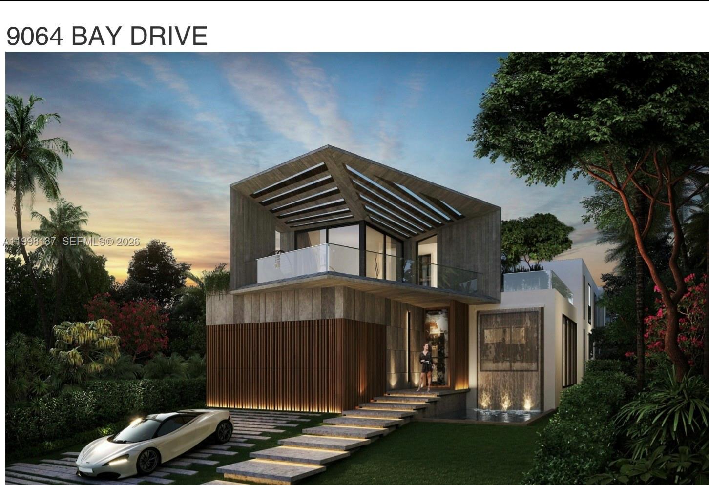 9064 Bay Drive Surfside, FL 33154 - Photo 1 of 1 a front view of a house with a garden