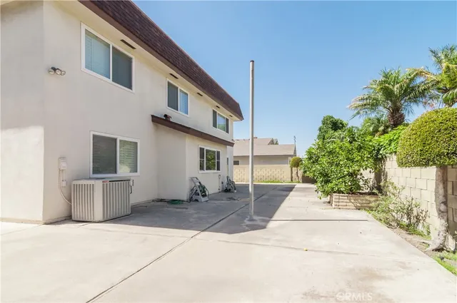 a view of a house with a patio