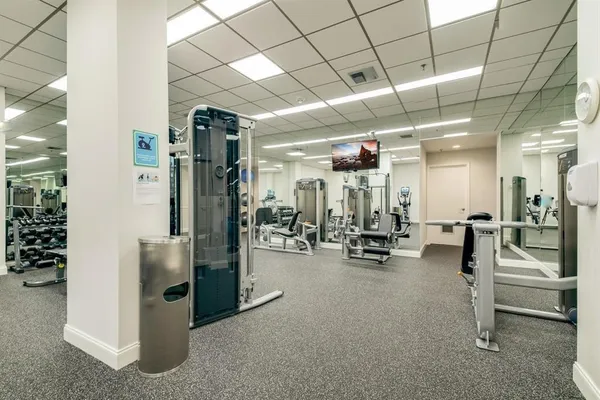 a city view with tall buildings