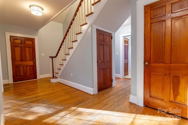 a view of an entryway with staircase