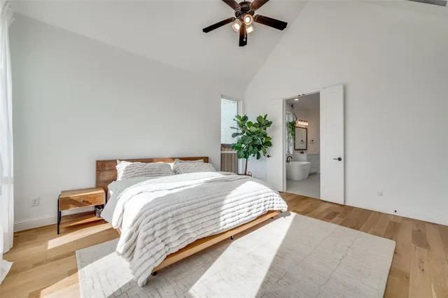 a bathroom with a bathtub and shower