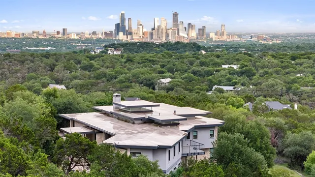 a view of a city from a terrace