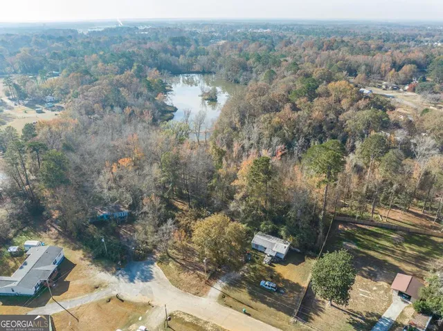an aerial view of forest