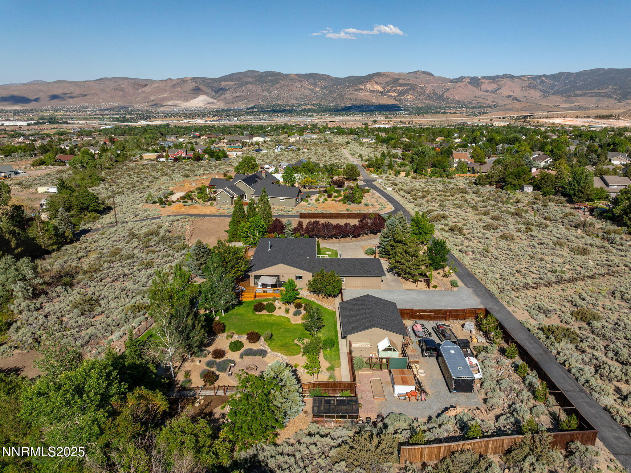 2505 Trails End Lane Reno, NV 89511 - Photo 42 of 45 an aerial view of residential house and sandy dunes